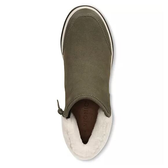 Vionic Women's Olive Norwood Faux Fur Water-Repellent Suede Boots Size 8 - Picture 3 of 12